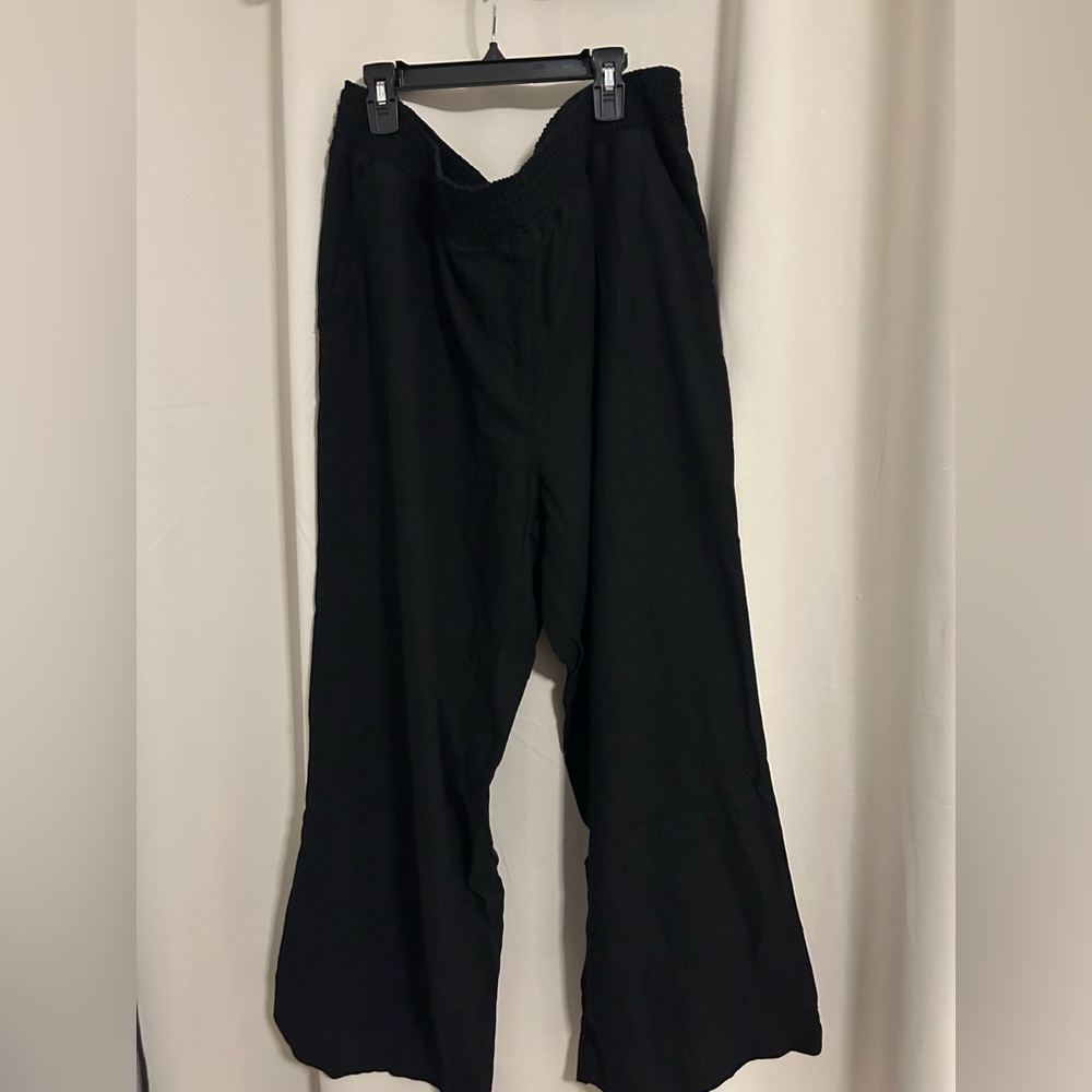 Wide leg Black Women's Pants